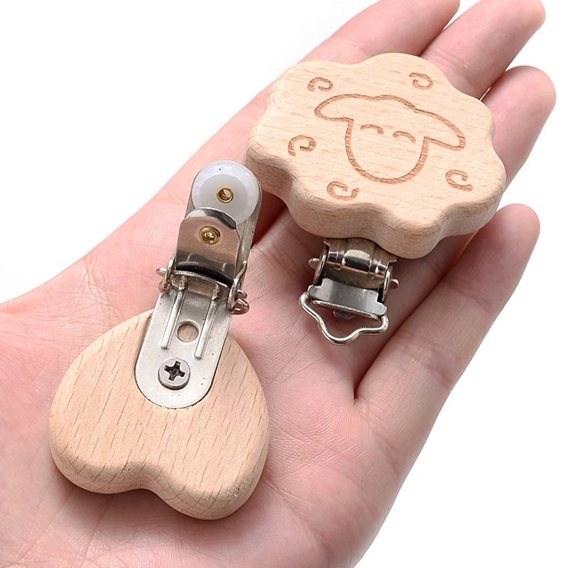 5Pcs Wooden Pacifier Clip Food - Baby Products Moisturizer 评论和价格